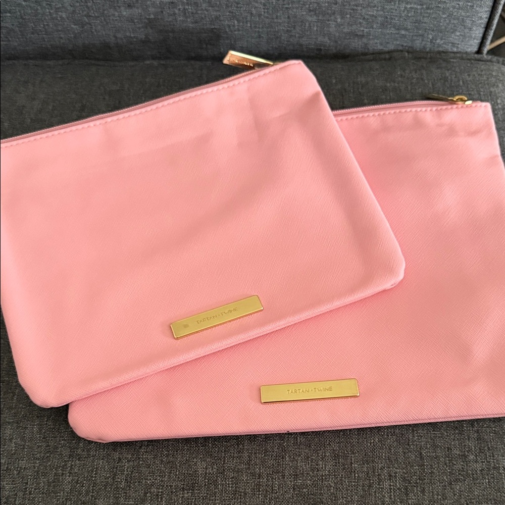 Tartan & Twine Blush Pink Makeup Pouches